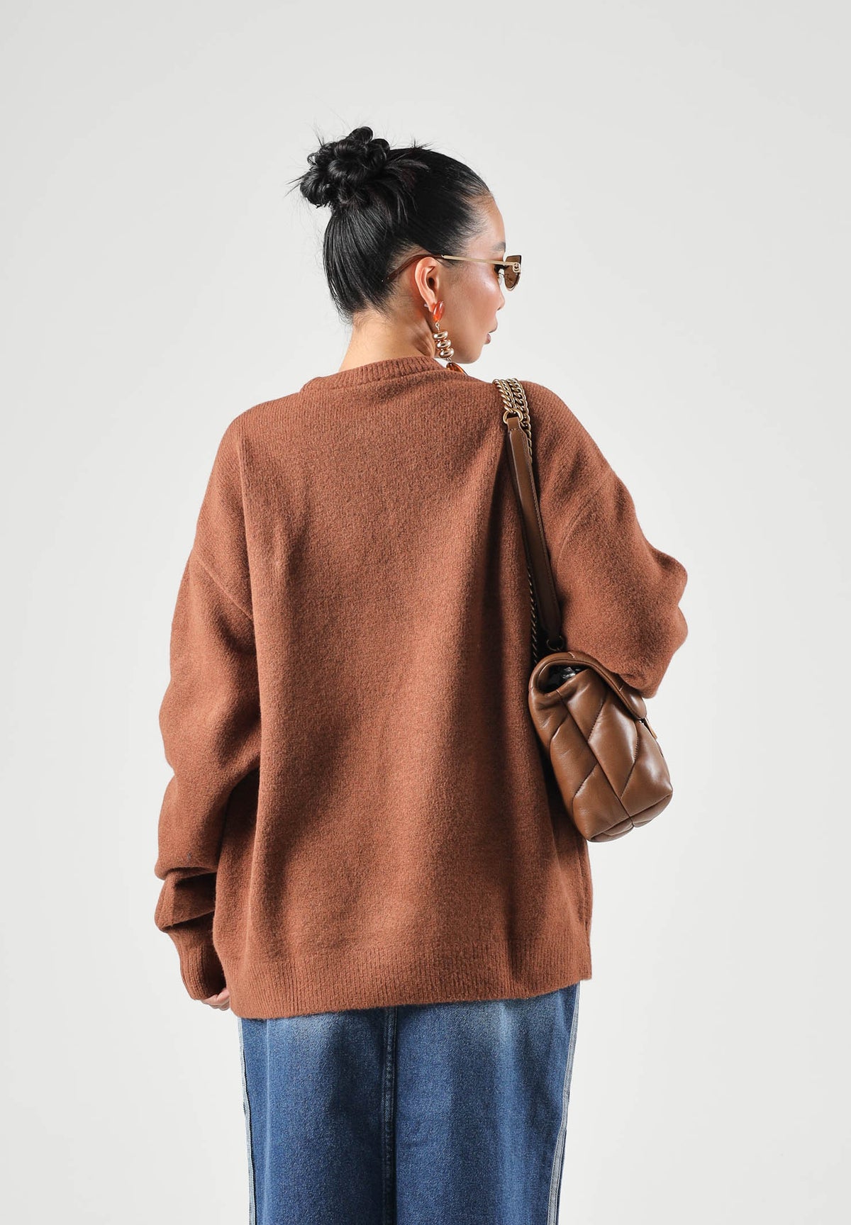 ADIDAS ORIGINALS Maglione ATHLETIC DEPT girocollo marrone da donna KF2340 . ADIDAS ORIGINALS 