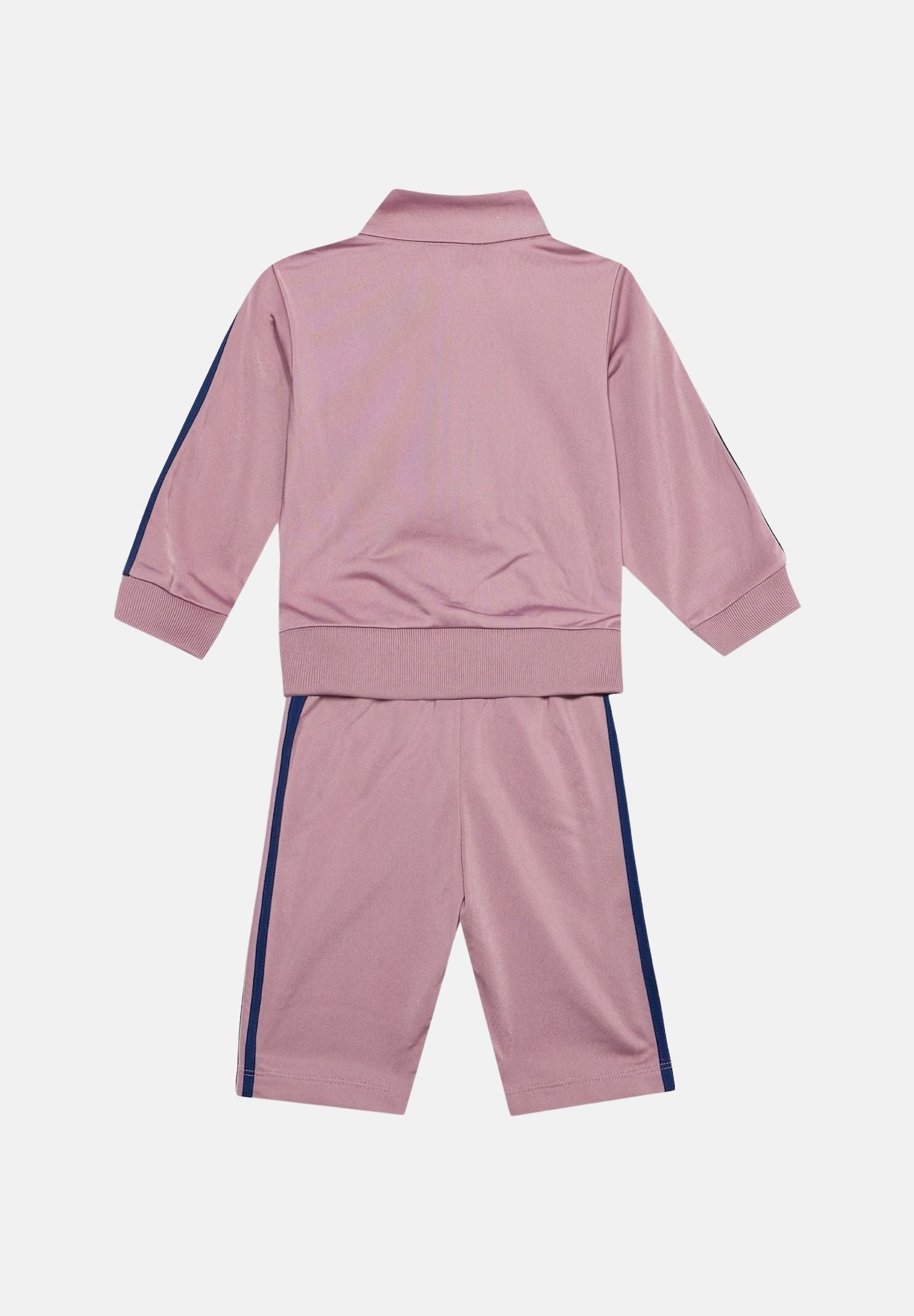 ADIDAS ORIGINALS Tuta magmau malva per neonato con mini logo iconico KG3890 . ADIDAS ORIGINALS 