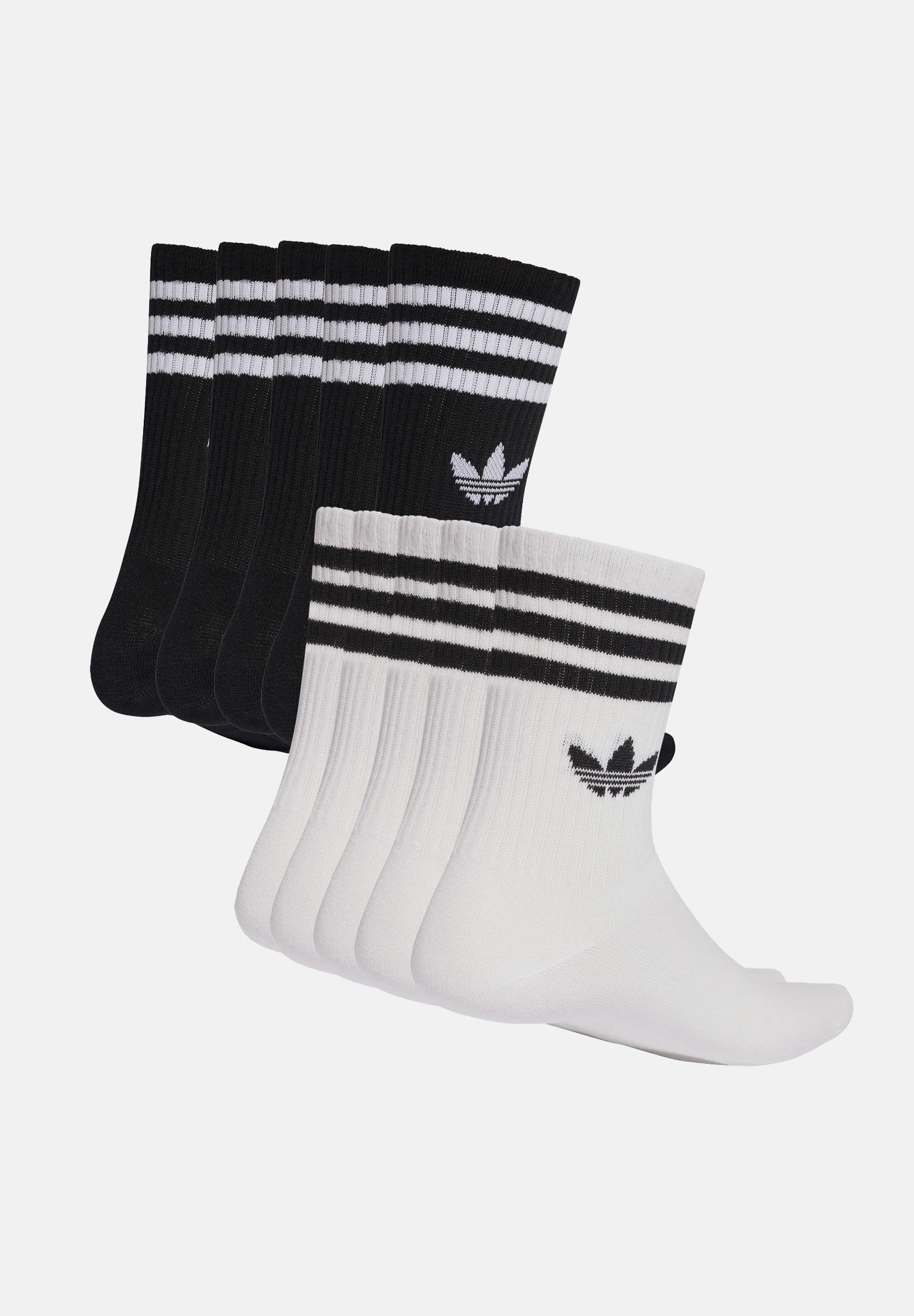ADIDAS ORIGINALS Calzini 3 stripes  in confezione da 10 paia, bianchi e neri per uomo e donna. KH1556 . ADIDAS ORIGINALS 