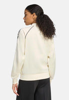ADIDAS ORIGINALS Felpa con zip Adicolor SST Satin panna da donna KH1567 . ADIDAS ORIGINALS 
