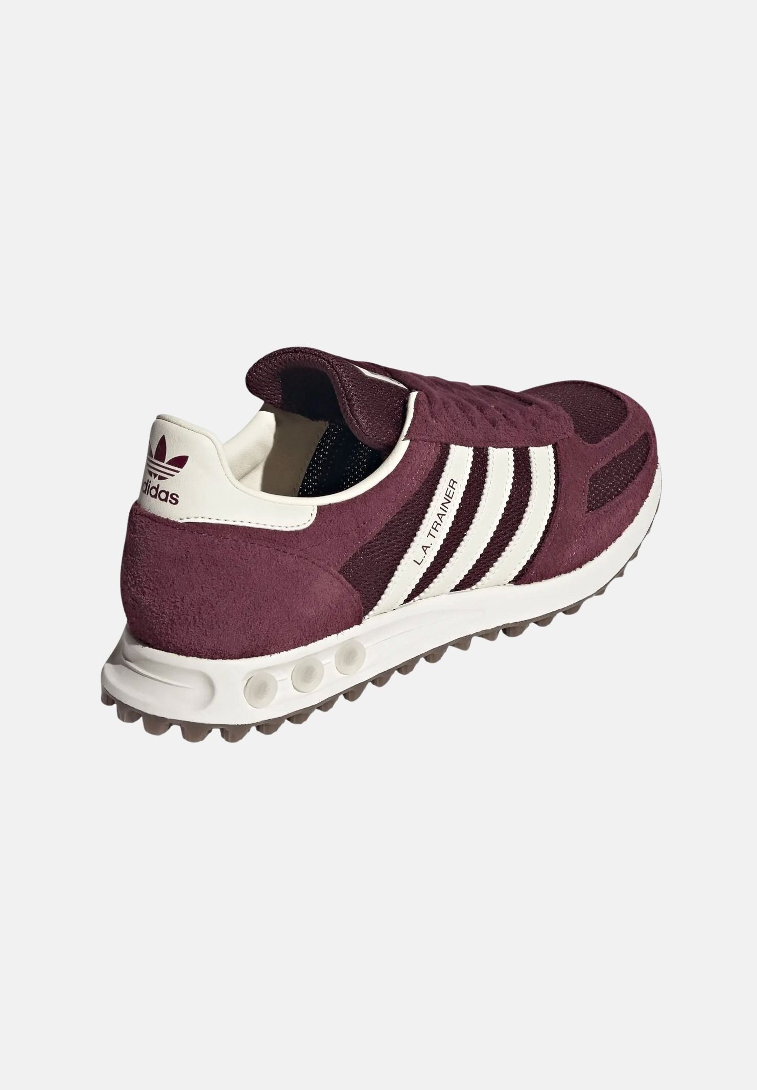 ADIDAS ORIGINALS Sneakers LA TRAINER OG Maroon bordeaux con inserti in suede KH9682 . ADIDAS ORIGINALS 
