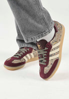ADIDAS ORIGINALS Sneakers SAMBA OG X LIBERTY LONDON Maroon vaniglia da donna KH9802 . ADIDAS ORIGINALS 