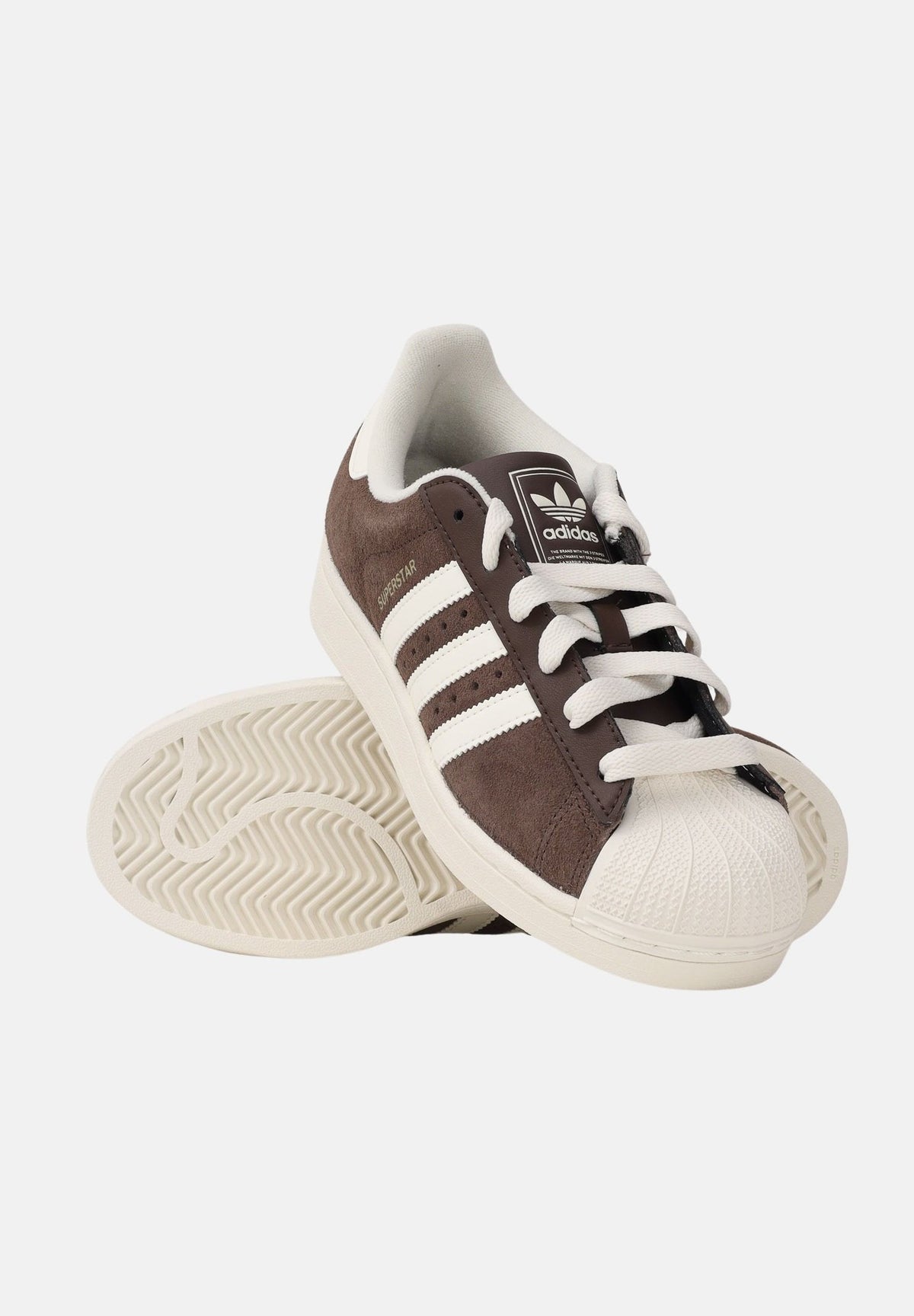 ADIDAS ORIGINALS Sneakers SUPERSTAR II marroni e bianche per uomo e donna KI1457 . ADIDAS ORIGINALS 