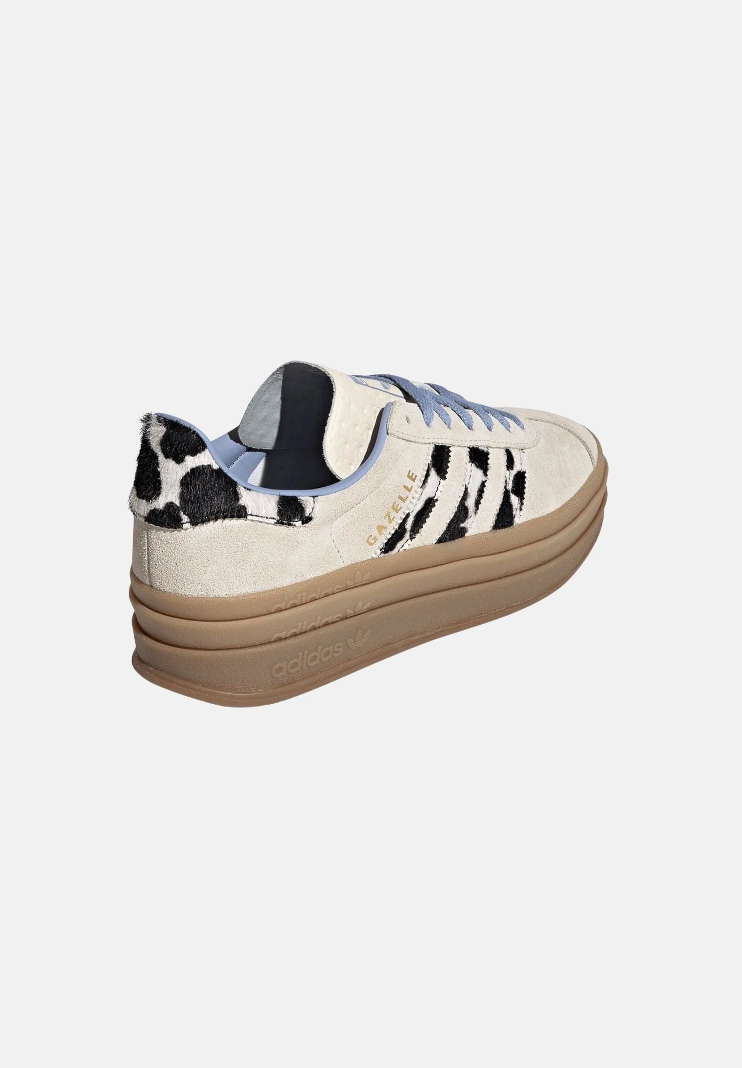 ADIDAS ORIGINALS Sneakers GAZELLE BOLD  beige da donna con plateau rialzato e dettagli con stampa animalier KI7227 . ADIDAS ORIGINALS 