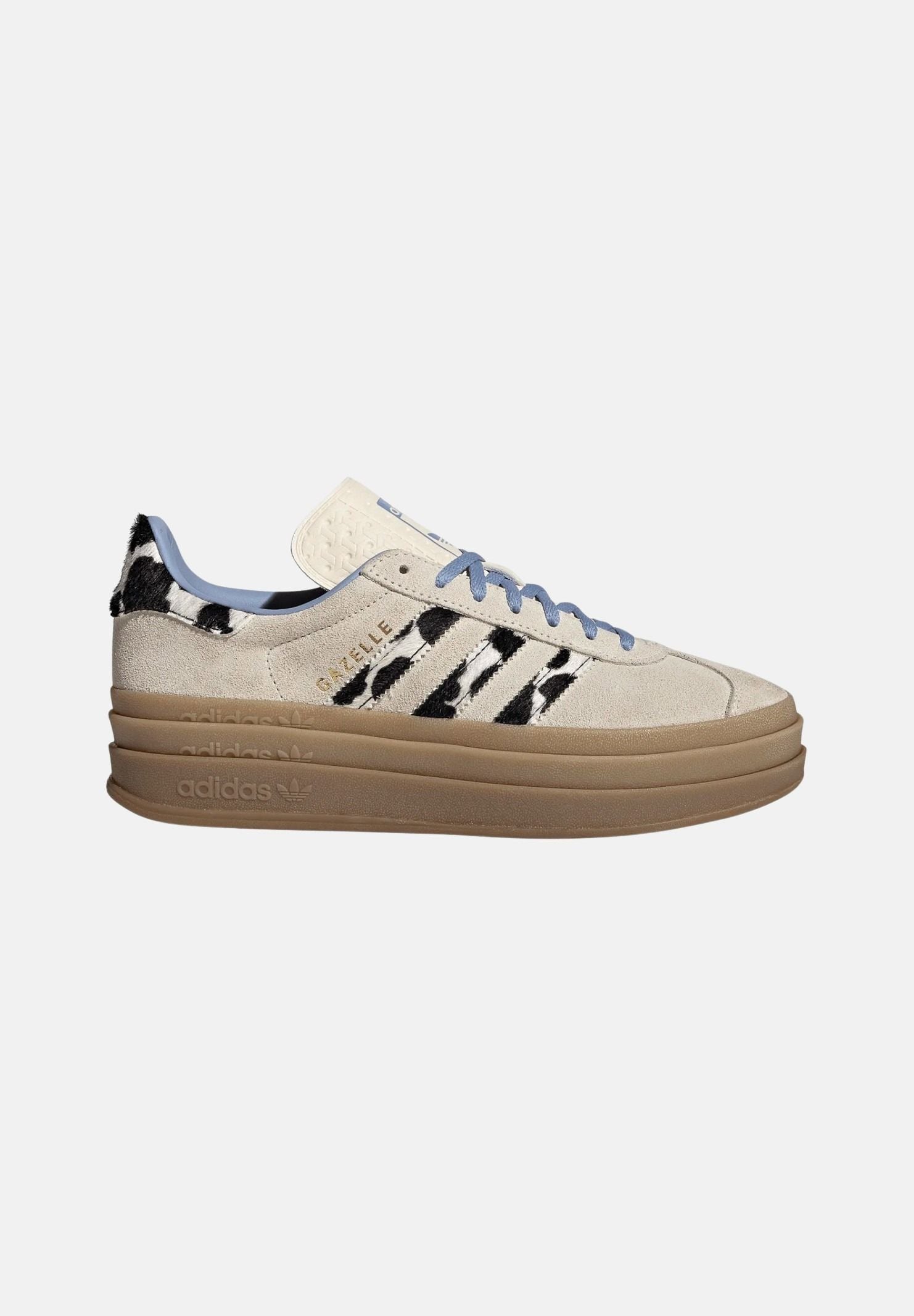 ADIDAS ORIGINALS Sneakers GAZELLE BOLD  beige da donna con plateau rialzato e dettagli con stampa animalier KI7227 . ADIDAS ORIGINALS 