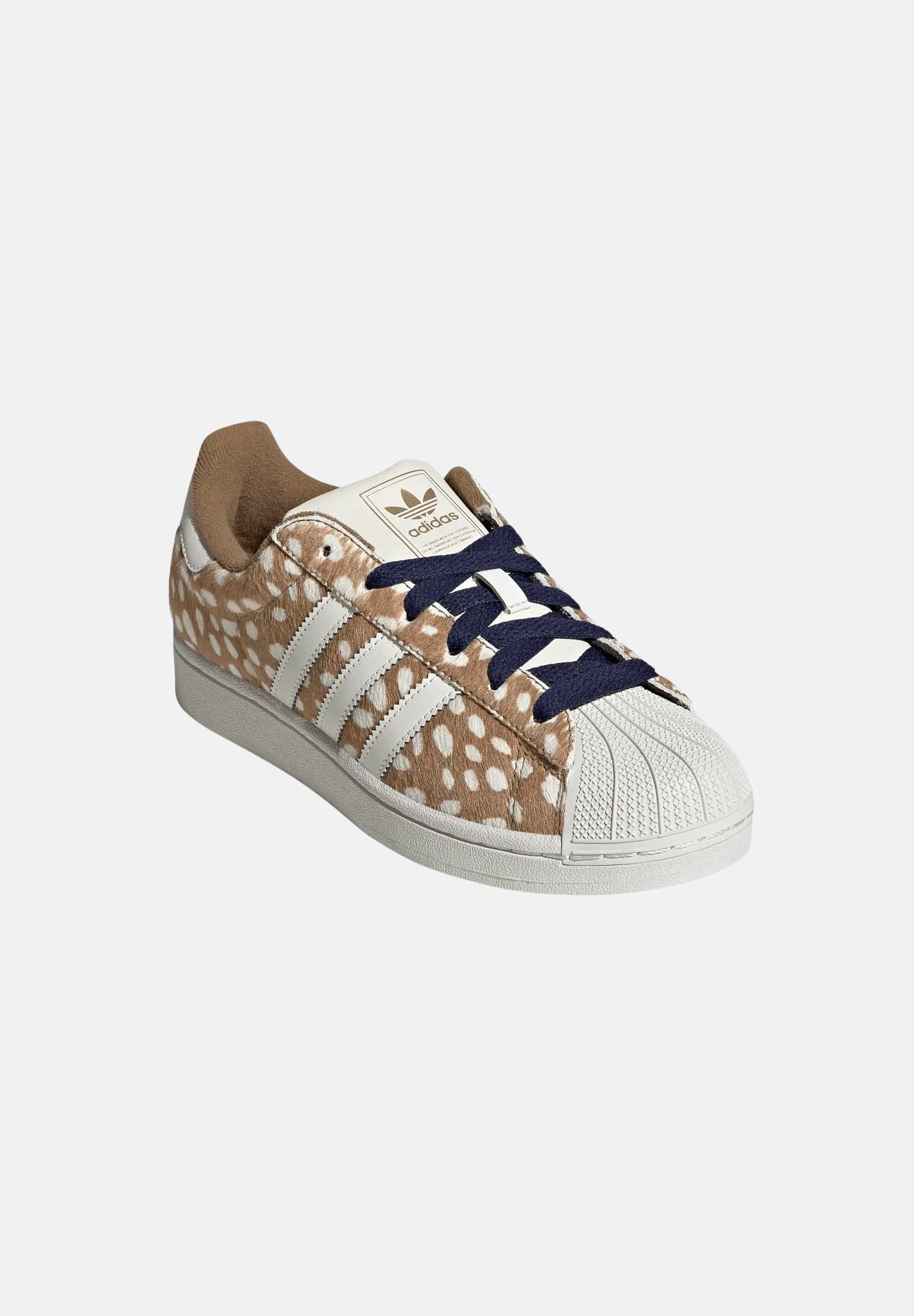 ADIDAS ORIGINALS Sneakers SUPERSTAR II Brown Desert / marrone da donna con stampa animalier effetto Bambi KJ4642 . ADIDAS ORIGINALS 