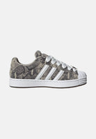 ADIDAS ORIGINALS Sneakers SUPERSTAR II  beige-grigio da donna con stampa animalier effetto serpente KJ4648 . ADIDAS ORIGINALS 