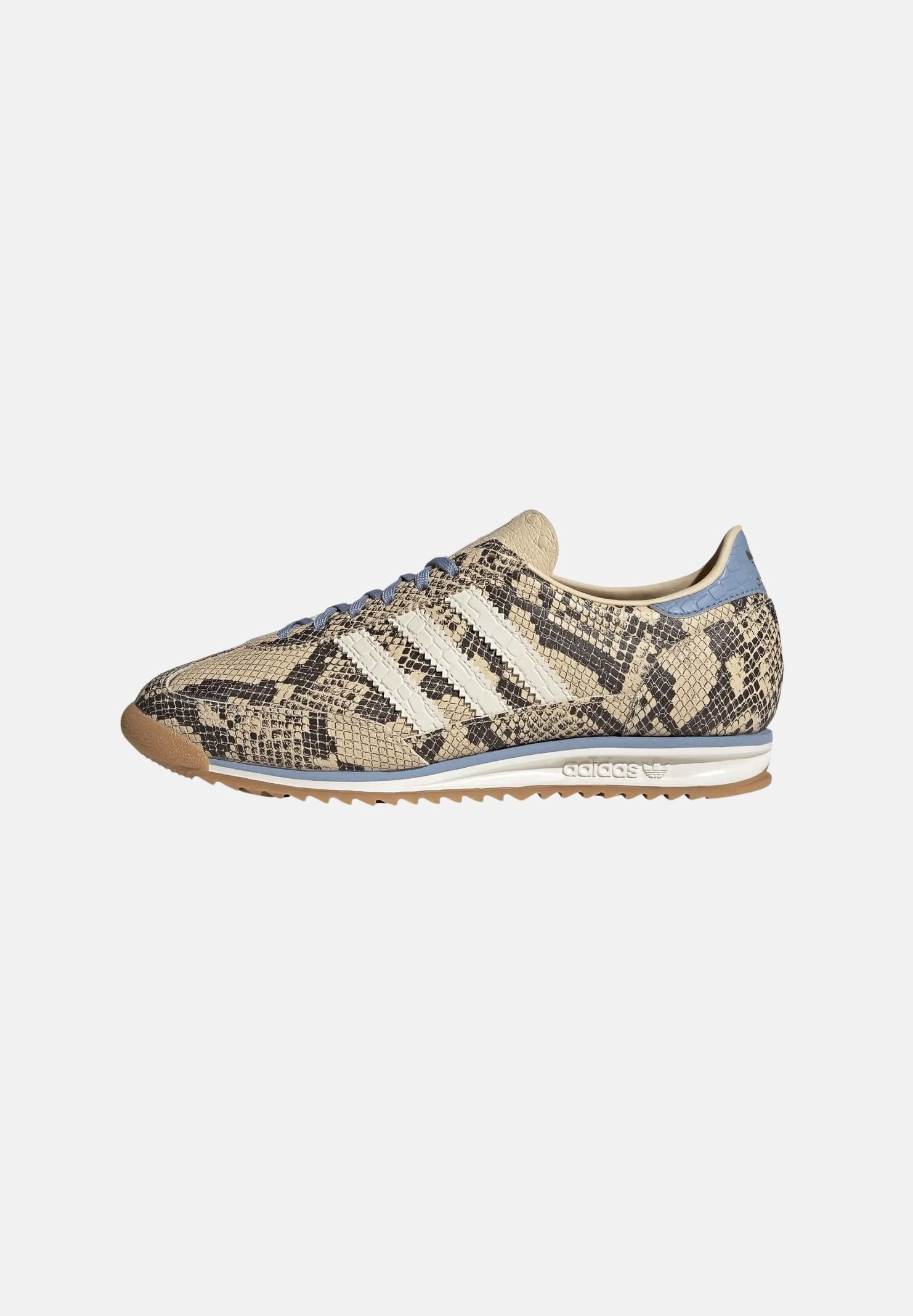 ADIDAS ORIGINALS Sneakers SL 72 OG S Ivory- Gum beige  da donna con motivo animalier KJ7443 . ADIDAS ORIGINALS 