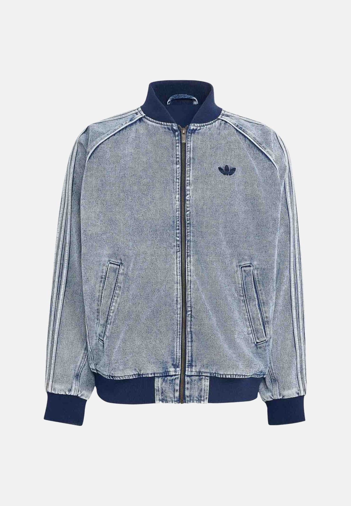 ADIDAS ORIGINALS Giubbotto di jeans in denim blu chiaro adicolor da uomo KQ6332 . ADIDAS ORIGINALS 
