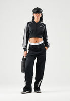 ADIDAS ORIGINALS  Felpa SST CROPPED TRACK JACKET nera da donna KQ6426 . ADIDAS ORIGINALS 
