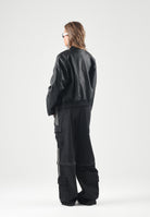 ADIDAS ORIGINALS Giubbotto in eco-pelle SST nero da donna con chiusura full zip e tasche laterali. KQ6433 . ADIDAS ORIGINALS 