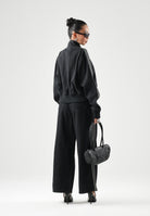 ADIDAS ORIGINALS Jeans ADICOLOR DENIM WIDE LEG nero da donna con design a gamba larga e cuciture classiche KQ6469 . ADIDAS ORIGINALS 