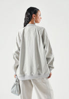 ADIDAS ORIGINALS Giacca SST OVERSIZED DENIM grigio chiaro da donna in tinta unita KQ6472 . ADIDAS ORIGINALS 