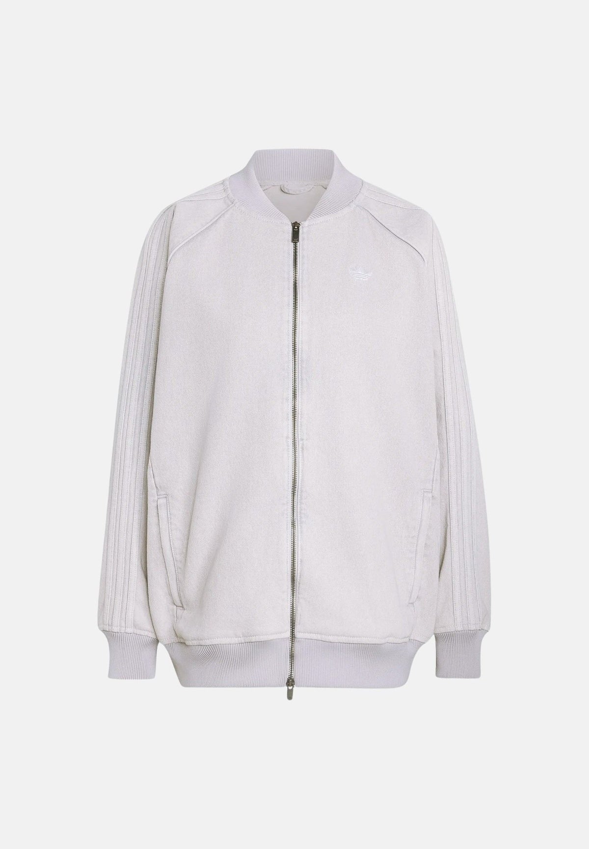ADIDAS ORIGINALS Giubbotto di jeansSST OVERSIZED DENIM grigio chiaro per uomo e donna in tinta unita KQ6472 . ADIDAS ORIGINALS 