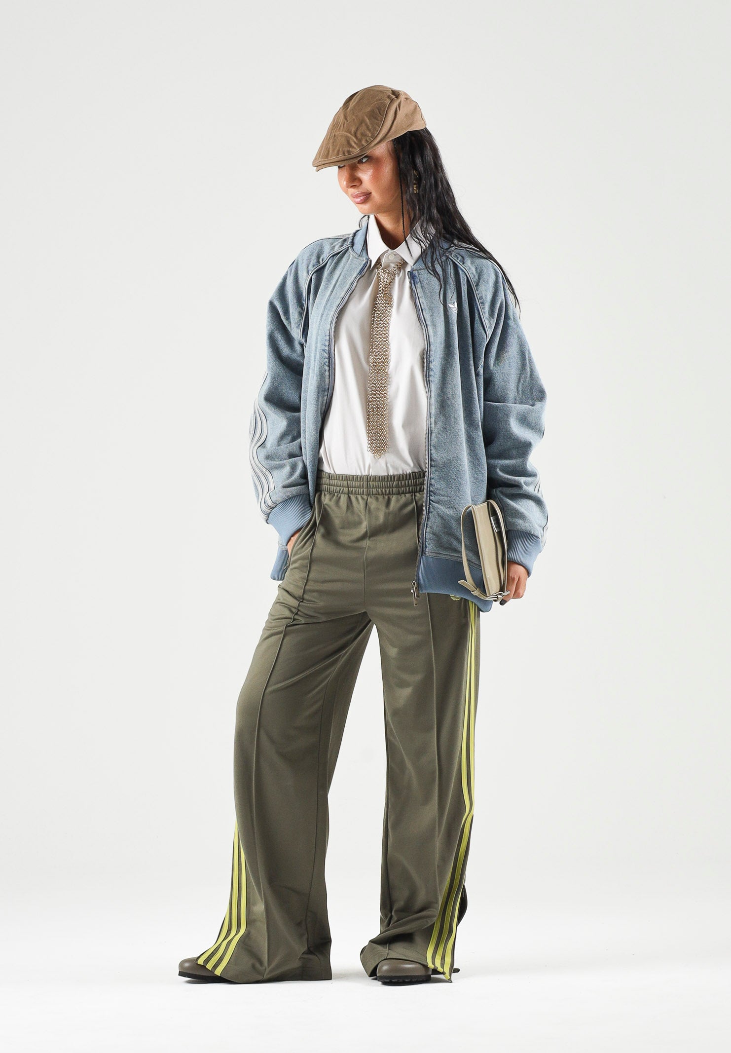 ADIDAS ORIGINALS Giacca di jeans SST OVERSIZED DENIM worn blu, celeste chiaro da donna KQ6473 . ADIDAS ORIGINALS 