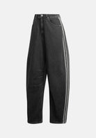 ADIDAS ORIGINALS Jeans WIDE LEG nero da donna con vestibilità ampia e bande laterali a contrasto. KQ6474 . ADIDAS ORIGINALS 