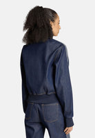 ADIDAS ORIGINALS Giacca FIREBIRD DENIM indigo blu da donna con iconiche 3-Stripes laterali. KQ6491 . ADIDAS ORIGINALS 