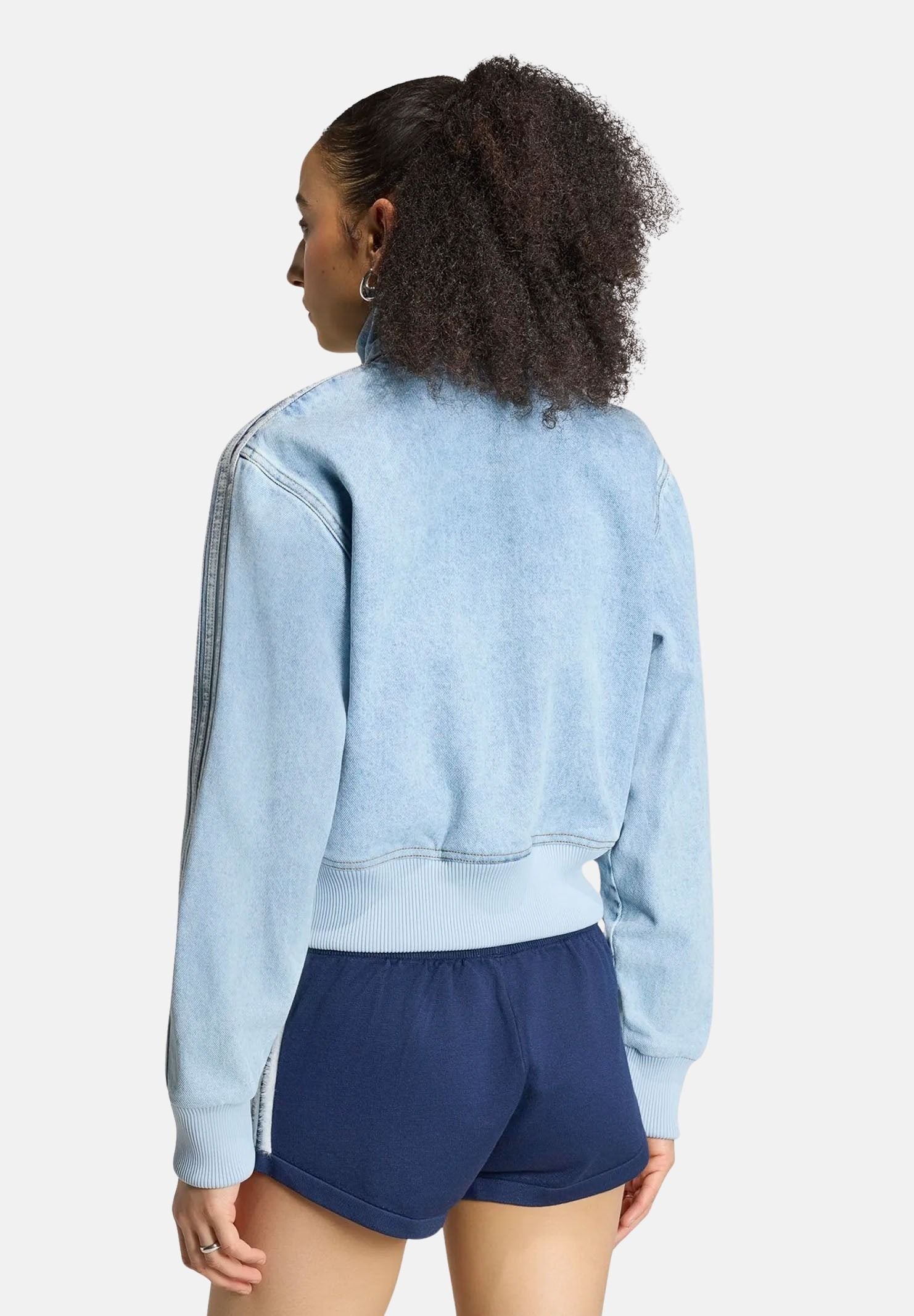 ADIDAS ORIGINALS Giacca FIREBIRD DENIM TRACKTOP denim-blu da donna con dettagli Firebird e chiusura con zip. KQ6492 . ADIDAS ORIGINALS 