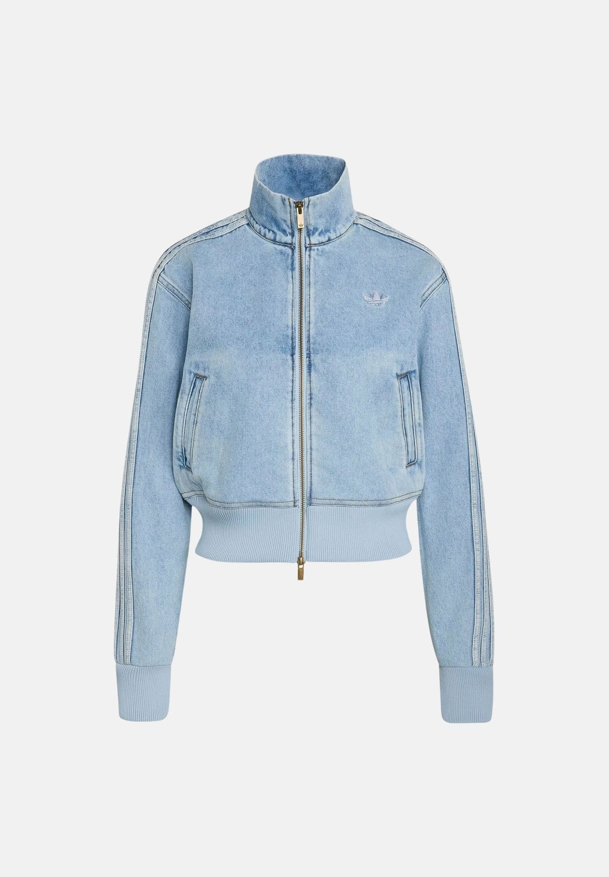 ADIDAS ORIGINALS Giubbotto di jeans FIREBIRD DENIM TRACKTOP denim-blu da donna con dettagli Firebird KQ6492 . ADIDAS ORIGINALS 