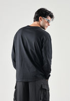 ADIDAS ORIGINALS T-shirt manica lunga TREFOIL ESSENTIALS LONGSLEEVE nera  da uomo KQ6517 . ADIDAS ORIGINALS 