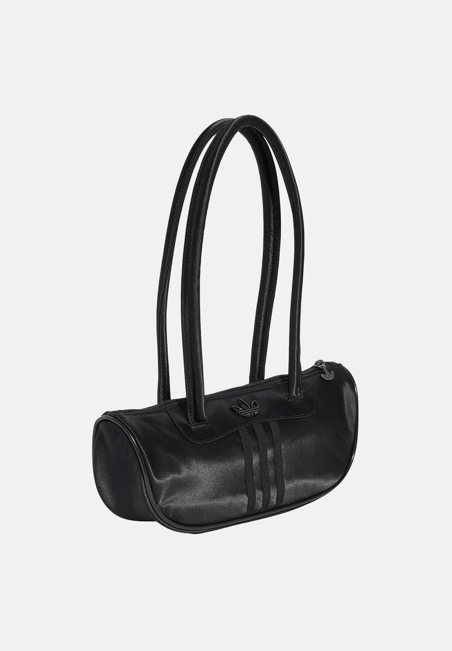 ADIDAS ORIGINALS Borsa da bowling in raso nera da donna. KQ6807 . ADIDAS ORIGINALS 