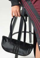 ADIDAS ORIGINALS Borsa bowling in raso nera da donna in tessuto satinato KQ6807 . ADIDAS ORIGINALS 