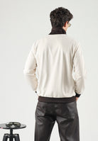 ADIDAS ORIGINALS Felpa con zip BECKENBAUER panna e marrone da uomo KQ9491 . ADIDAS ORIGINALS 