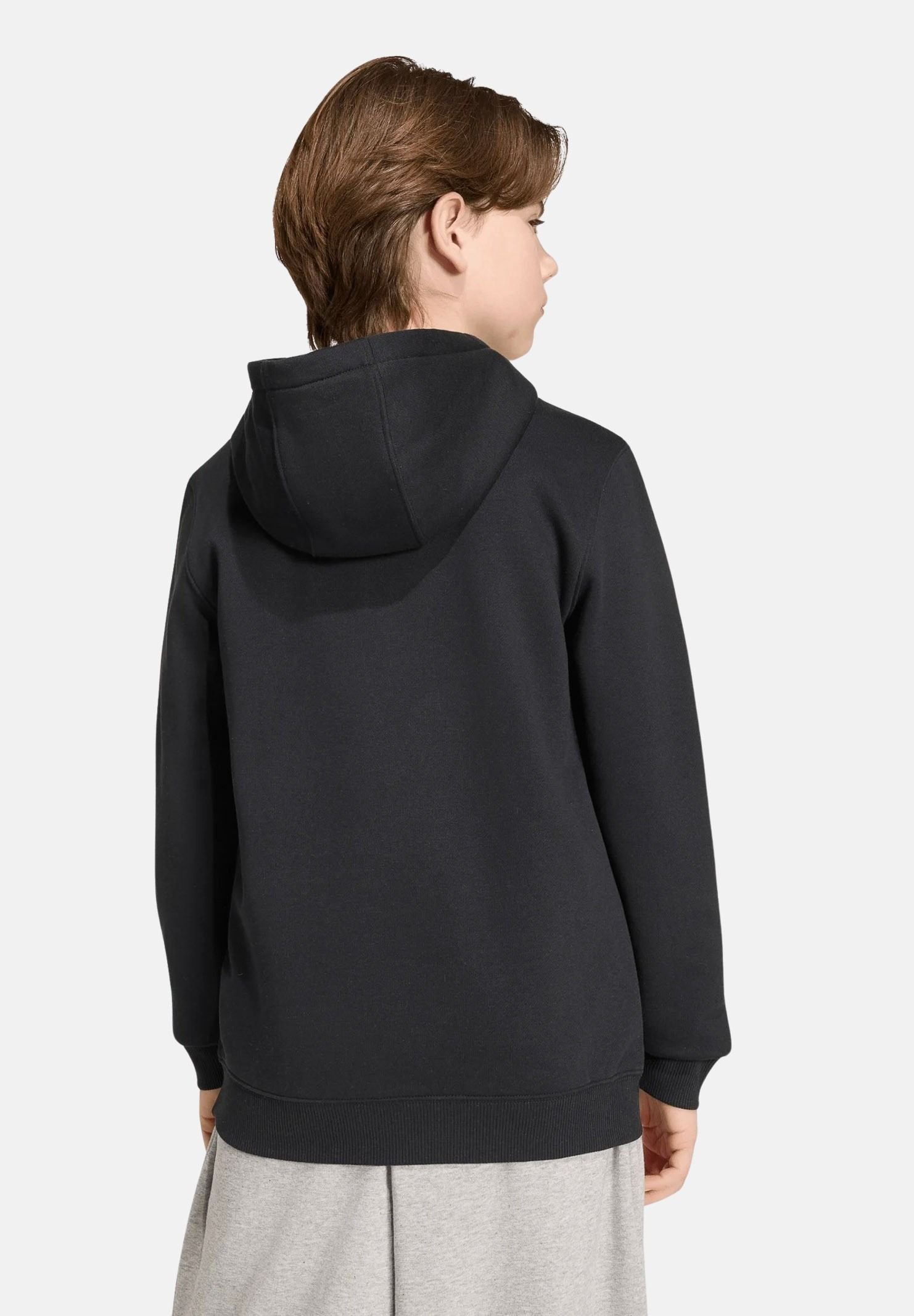 ADIDAS ORIGINALS Felpa REGULAR HOODIE nero per bambino e bambina con lgo Trefoil KR0879 . ADIDAS ORIGINALS 