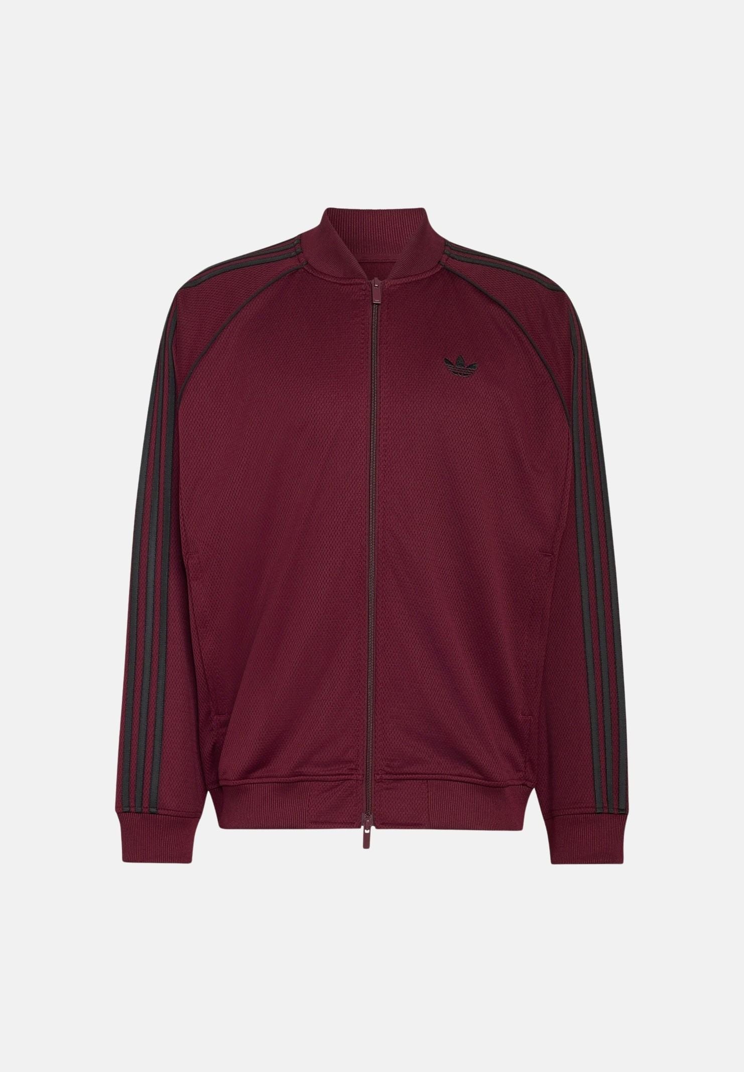 ADIDAS ORIGINALS Felpa ADICOLOR CLASSICS MESH marron bordeaux da uomo KR1372 . ADIDAS ORIGINALS 