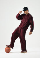 ADIDAS ORIGINALS Felpa ADICOLOR CLASSICS MESH marron bordeaux da uomo KR1372 . ADIDAS ORIGINALS 