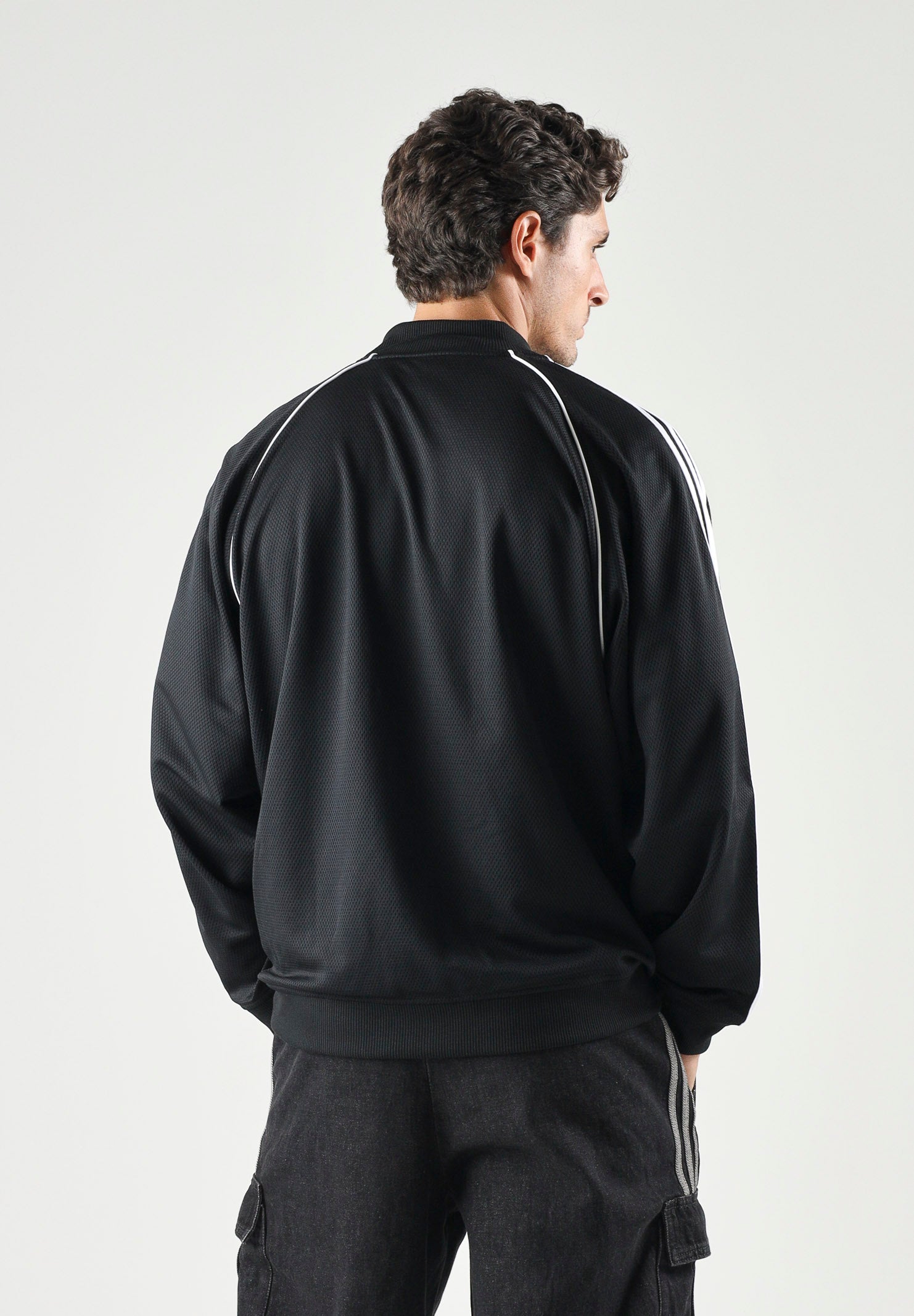 ADIDAS ORIGINALS Felpa con zip SST Adicolor Classics Tracktop black nero, colore basico nero, uomo. KR1374 . ADIDAS ORIGINALS 