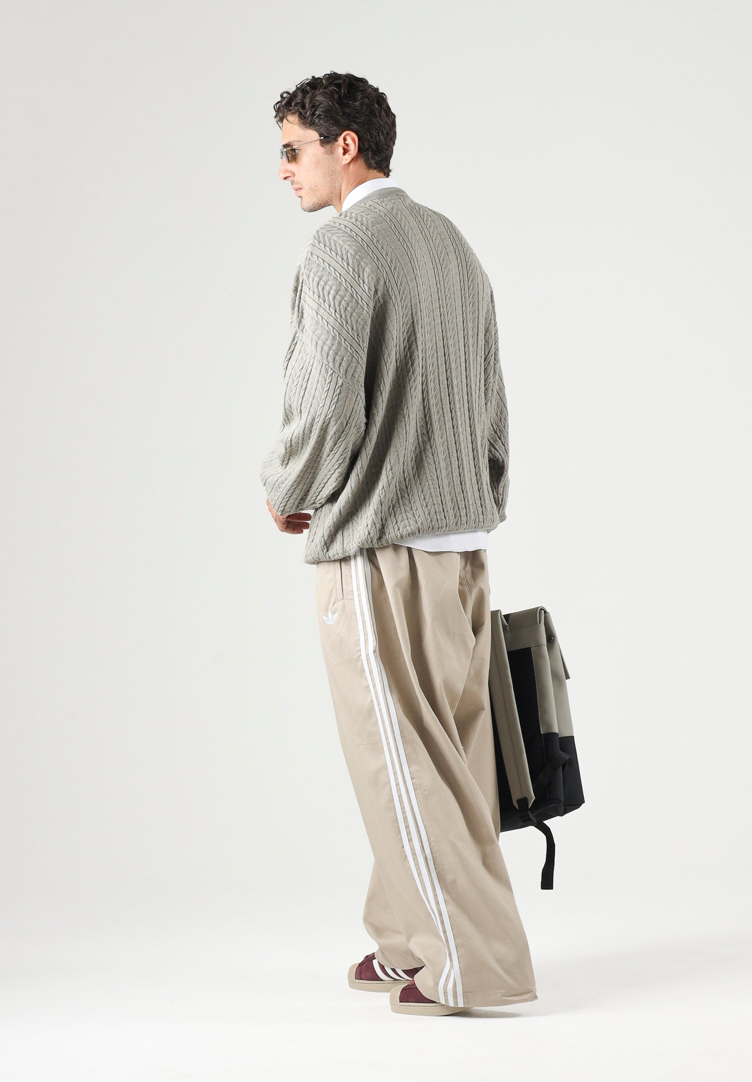 ADIDAS ORIGINALS Pantaloni ADICOLOR SST COTTON TWILL PANTS Khaki Three, beige,da uomo KR1385 . ADIDAS ORIGINALS 