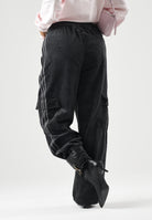 ADIDAS ORIGINALS Pantaloni cargo neri da uomo con tasconi KR1407 . ADIDAS ORIGINALS 