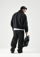 ADIDAS ORIGINALS Pantaloni cargo neri da uomo con tasconi KR1407 . ADIDAS ORIGINALS 