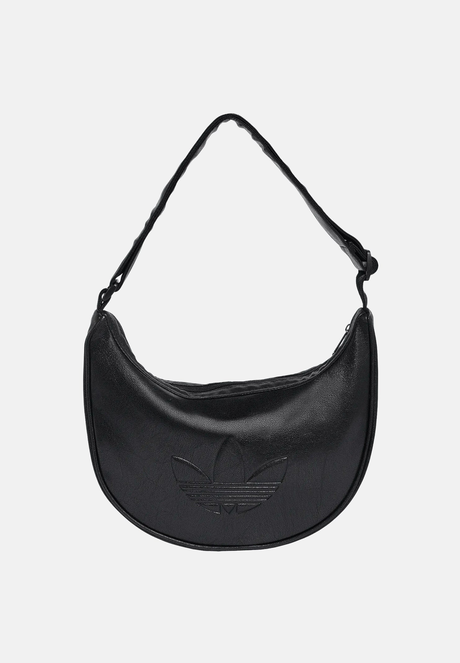 ADIDAS ORIGINALS borsa a spalla Adicolor Half Crescent Metallic PU Black nera da donna. KR1546 . ADIDAS ORIGINALS 
