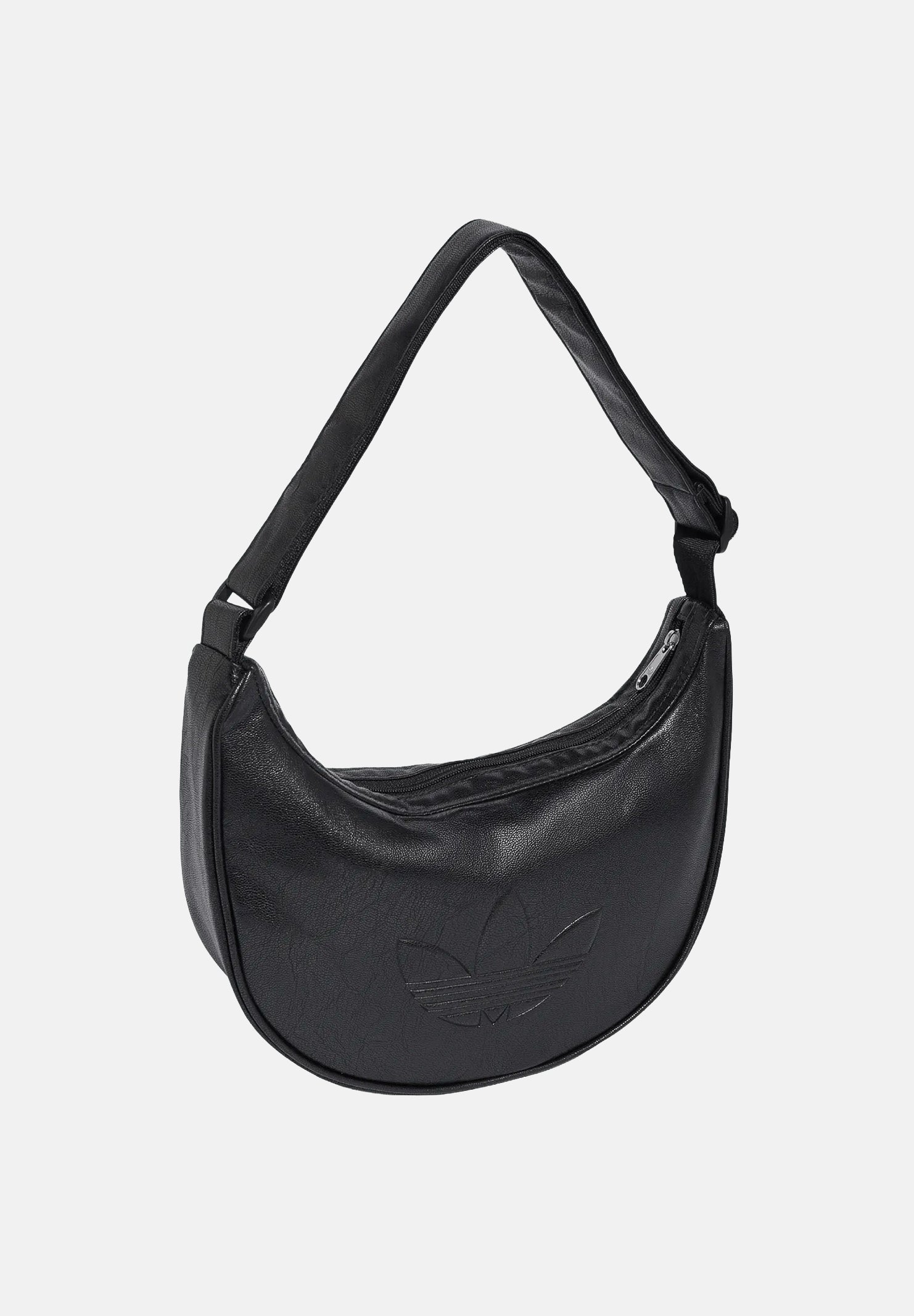 ADIDAS ORIGINALS borsa a spalla Adicolor Half Crescent Metallic PU Black nera da donna. KR1546 . ADIDAS ORIGINALS 
