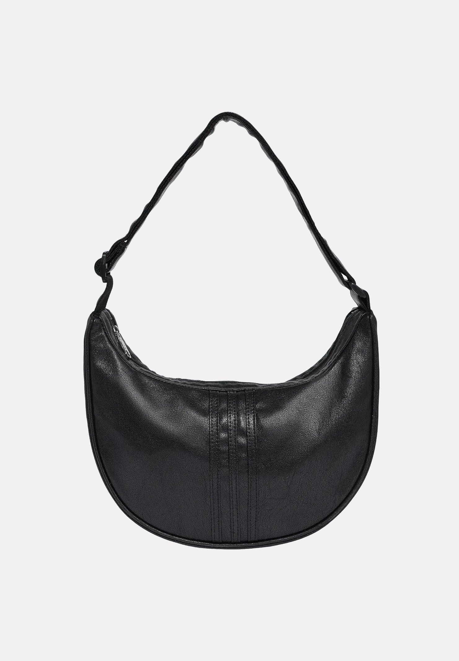 ADIDAS ORIGINALS borsa a spalla Adicolor Half Crescent Metallic PU Black nera da donna. KR1546 . ADIDAS ORIGINALS 