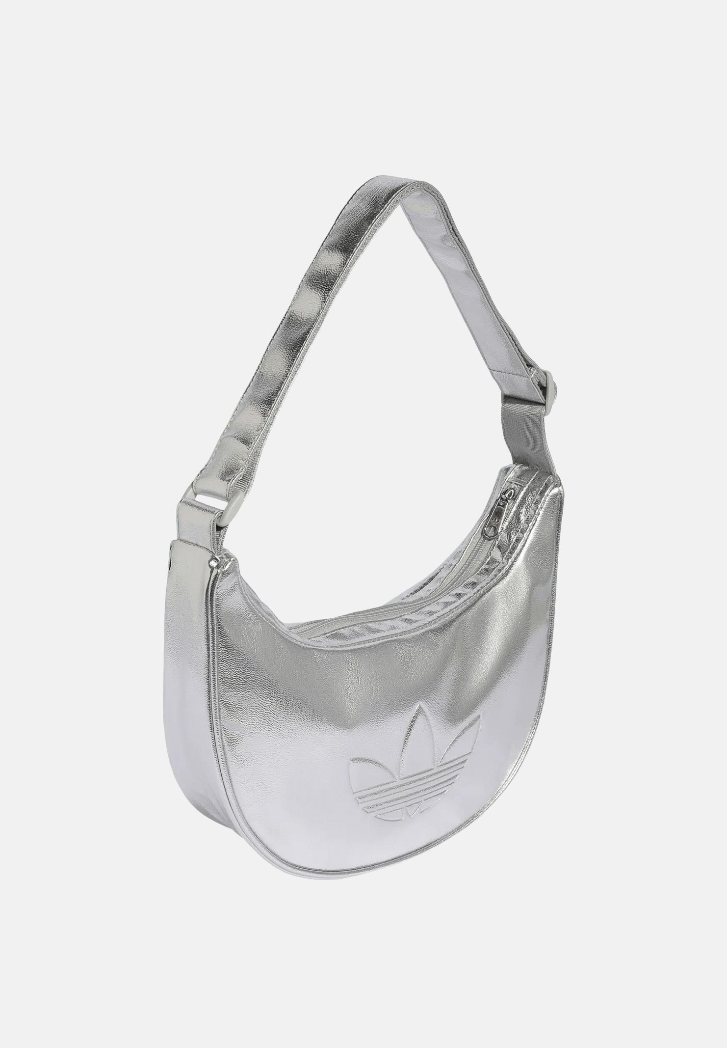 ADIDAS ORIGINALS borsa a spalla Adicolor Half Crescent Bag Metallic PU silver metallic argento da donna. KR1562 . ADIDAS ORIGINALS 