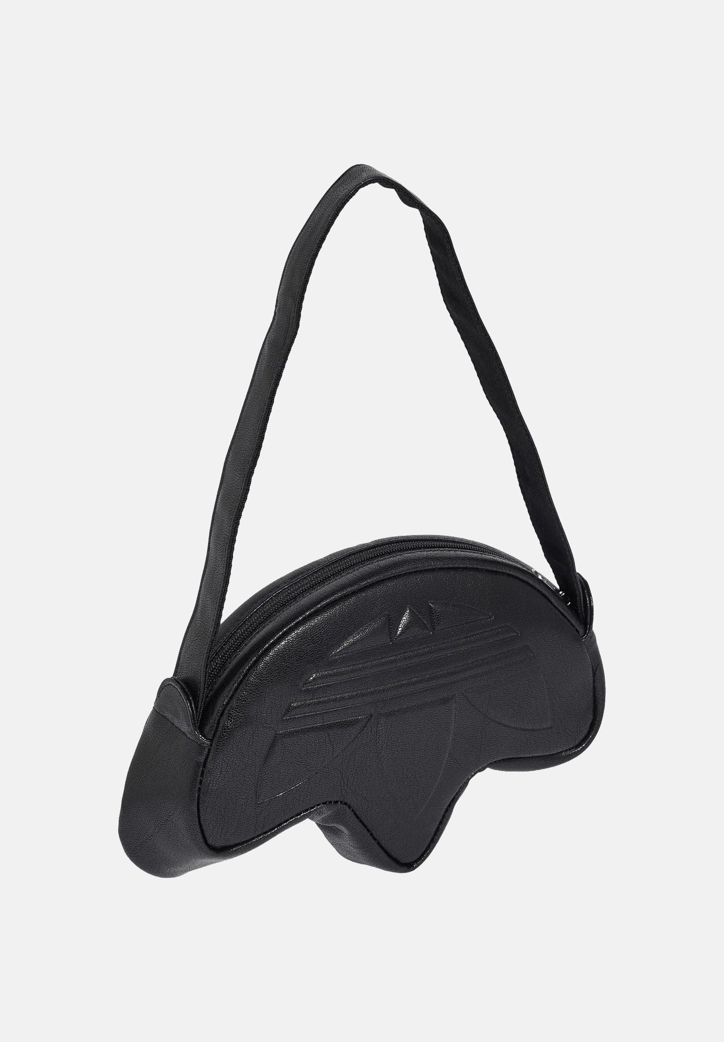ADIDAS ORIGINALS Borsa TREFOIL Bag Metallic PU Black, nero, da donna. KR1602 . ADIDAS ORIGINALS 