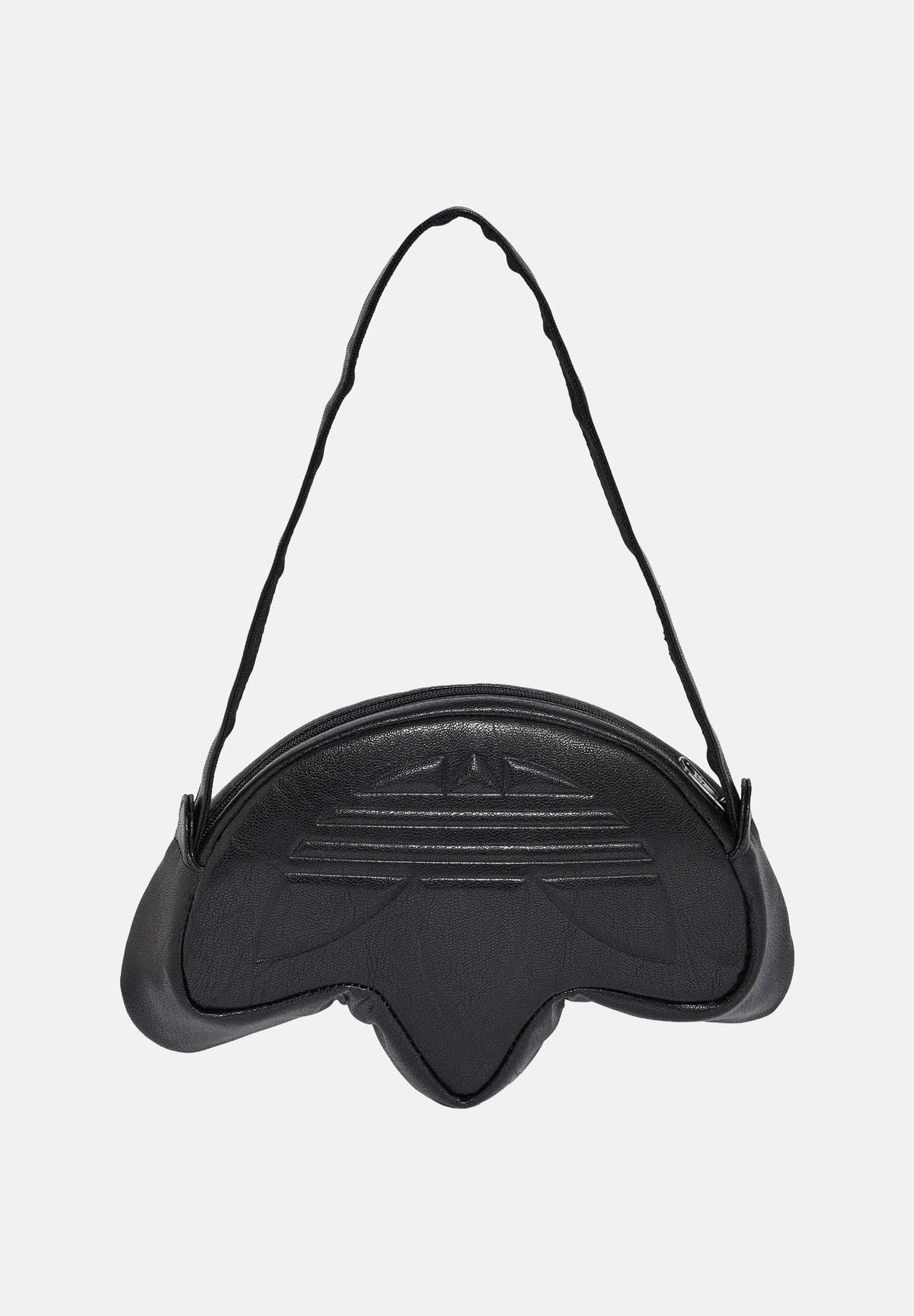 ADIDAS ORIGINALS Borsa TREFOIL Bag Metallic PU Black, nero, da donna. KR1602 . ADIDAS ORIGINALS 