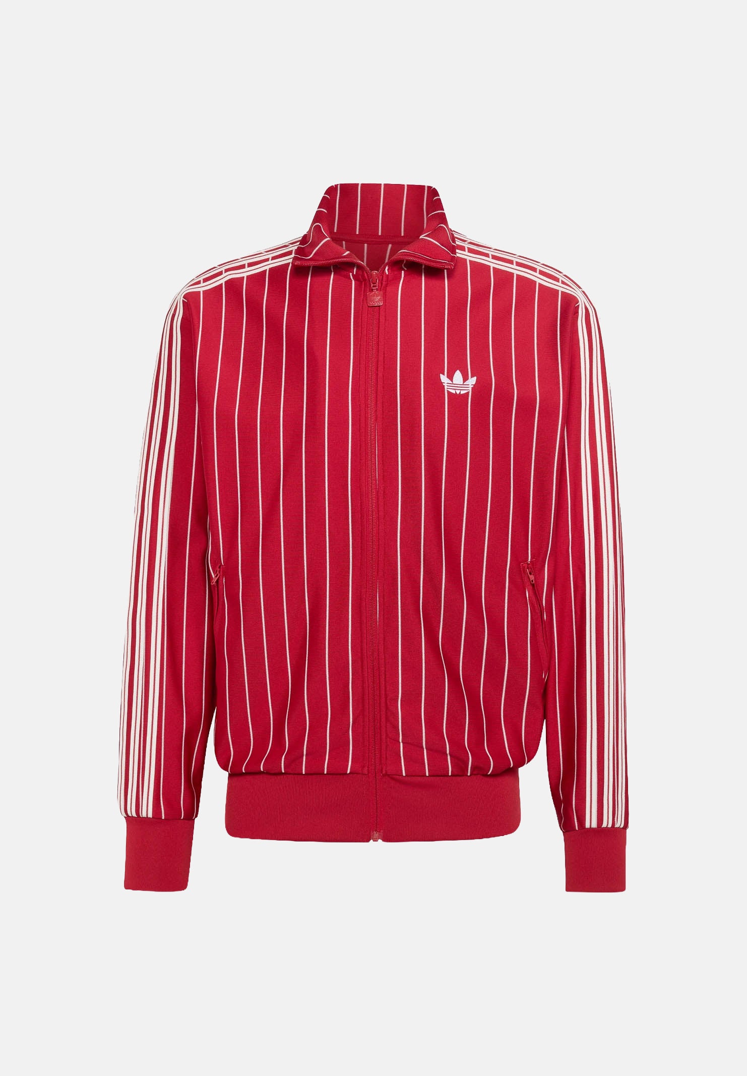 ADIDAS ORIGINALS felpa con zip Firebird Pinstripes Track Top team victory red rosso, colore basico rosso, uomo. KR7227 . ADIDAS ORIGINALS 