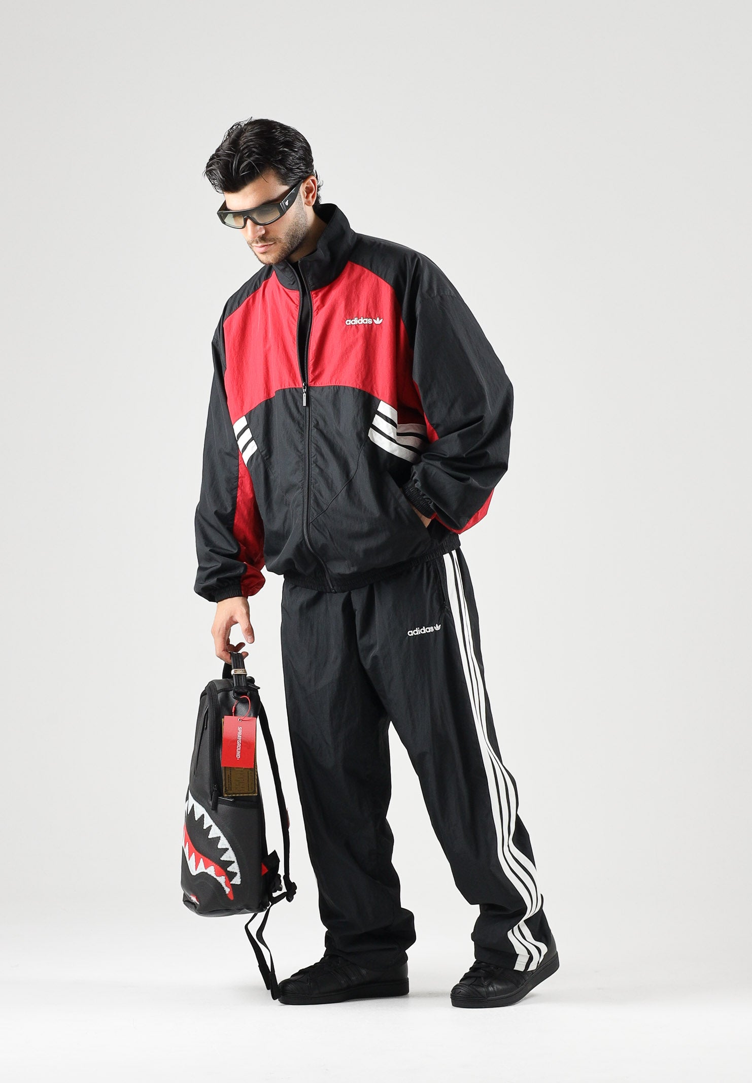 ADIDAS ORIGINALS Giacca a vento MUNICH 93 nera  da uomo KR7282 . ADIDAS ORIGINALS 