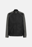 ADIDAS ORIGINALS Giubbotto di jeans FIREBIRD  nera per bambina e bambino con  lavaggio effetto denim KR9129 . ADIDAS ORIGINALS 