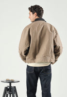 ADIDAS ORIGINALS Bomber giubbotto di jeans PREMIUM ESSENTIALS beige per uomo e donna KR9657 . ADIDAS ORIGINALS 