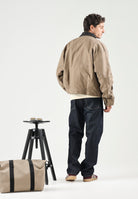 ADIDAS ORIGINALS Bomber giubbotto di jeans PREMIUM ESSENTIALS beige per uomo e donna KR9657 . ADIDAS ORIGINALS 