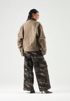 ADIDAS ORIGINALS Bomber giubbotto di jeans PREMIUM ESSENTIALS beige per uomo e donna KR9657 . ADIDAS ORIGINALS 