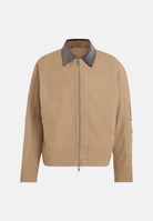 ADIDAS ORIGINALS Bomber giubbotto di jeans PREMIUM ESSENTIALS beige per uomo e donna KR9657 . ADIDAS ORIGINALS 