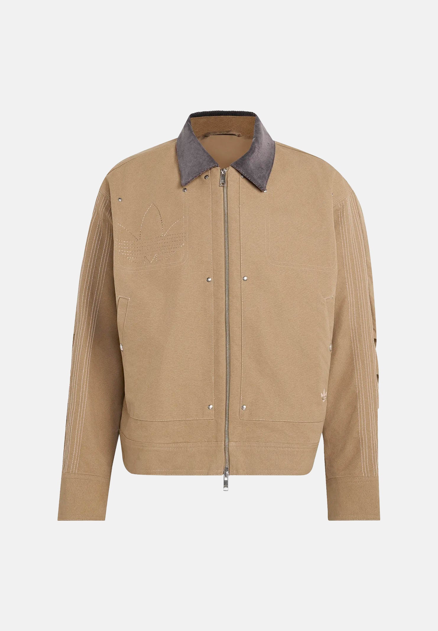 ADIDAS ORIGINALS Bomber giubbotto di jeans PREMIUM ESSENTIALS beige per uomo e donna KR9657 . ADIDAS ORIGINALS 
