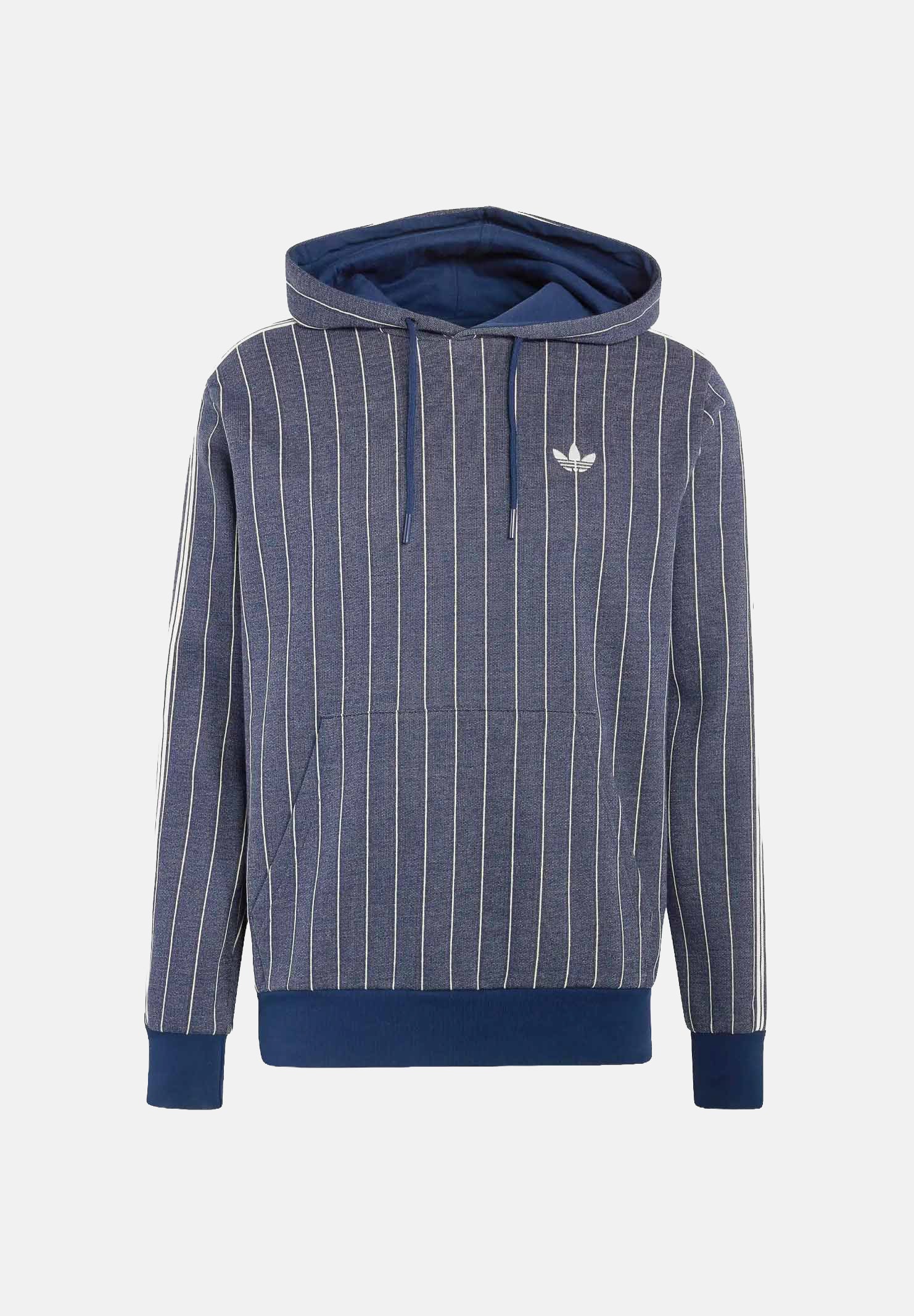 ADIDAS ORIGINALS Felpa con cappuccio PINSTRIPES Night Indigo, blu, uomo. KR9704 . ADIDAS ORIGINALS 