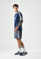 ADIDAS ORIGINALS Short PINSTRIPES blu da uomo con motivo gessato<BR/> KR9706 . ADIDAS ORIGINALS 